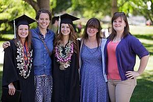 Graduates and Friends on Graduation Day